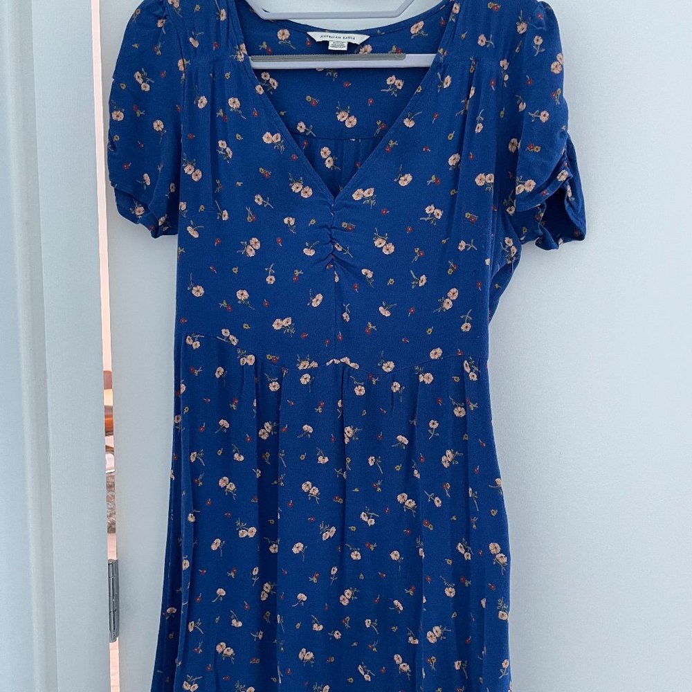 American Eagle Blue Floral Dress